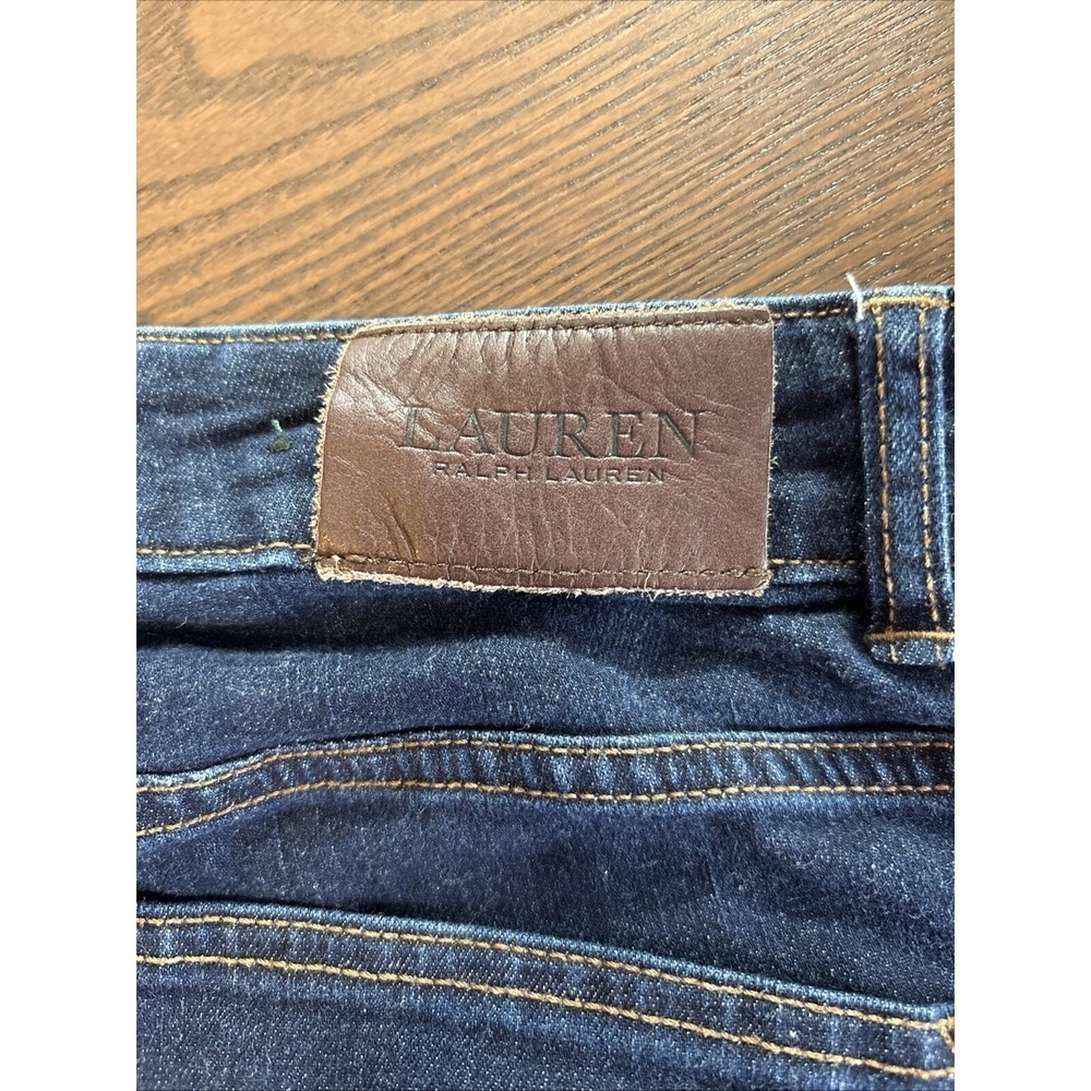 Lauren Ralph Lauren Straight Denim Jeans Womens Size 6 Dark Blue Mid Rise EUC - Picture 7 of 12